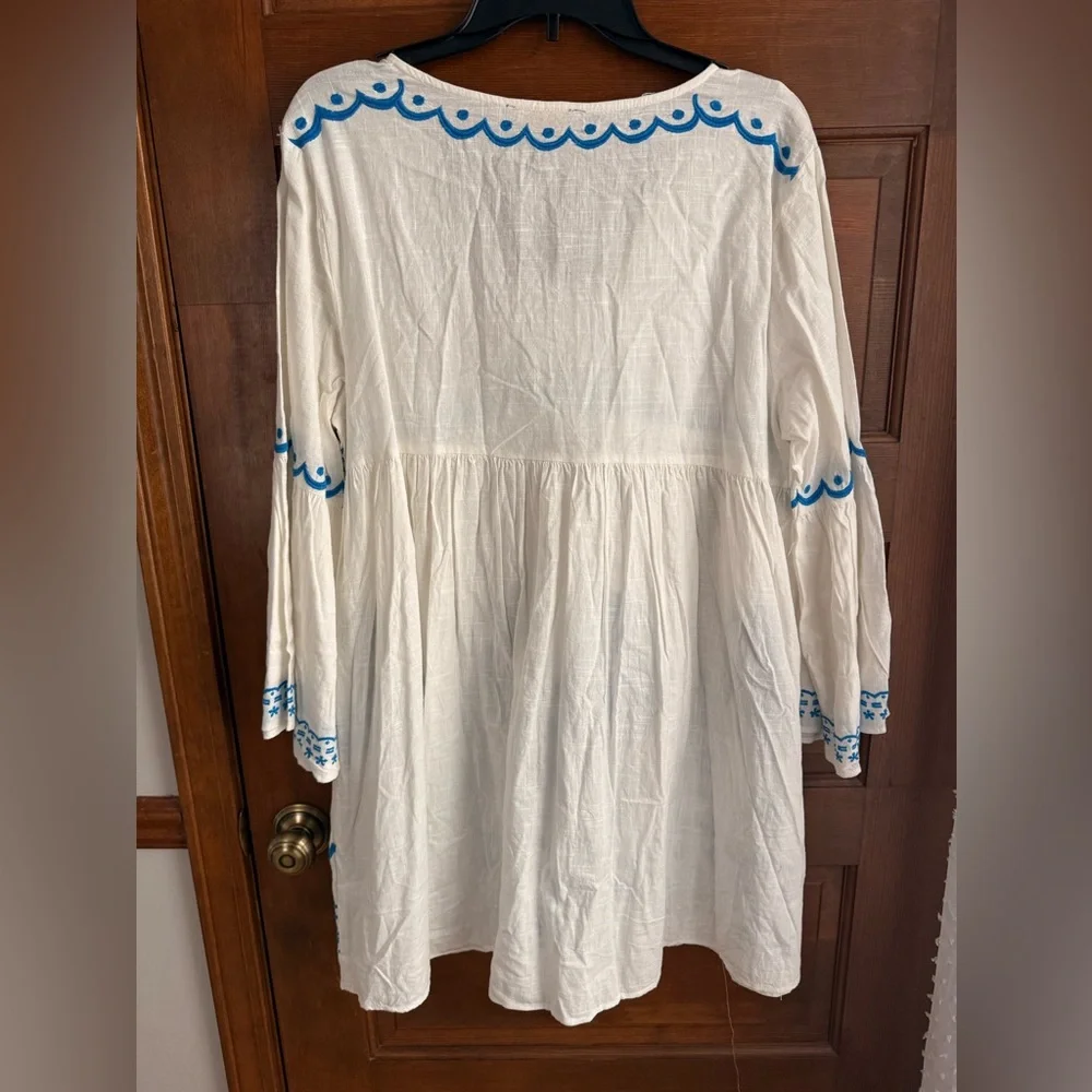 Piombo 100% Cotton Embroidered Mini Dress 🌊 - Picture 8 of 8